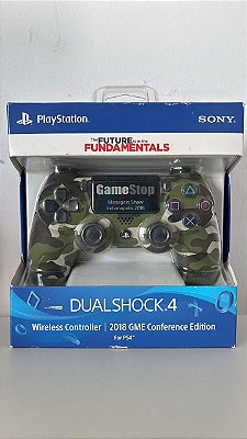 Controle PS4 Sem Fio Dualshock 4 Green Camouflage Edição GameStop 2018 Green Camouflage