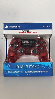 Controle PS4 Sem Fio Dualshock 4 Red Edição GameStop 2018 Red