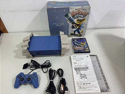 Console Playstation 2 Fat Edição Ratchet E Clank Toys Blue Japonês