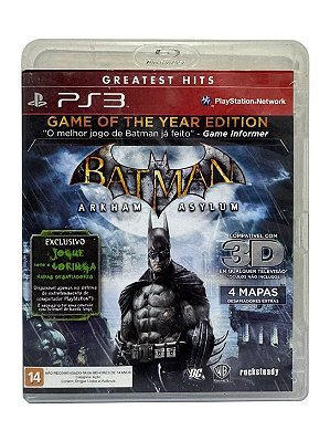 Batman Arkham Asylum GH PS3 Mídia Física (Usado)