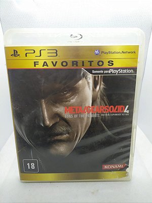 Metal Gear Solid 4 Guns of Patriots Favortios Mídia Física PS3