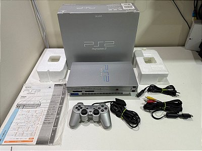 Console Playstation 2 Fat Silver SCPH 39000 - PS2 FAT