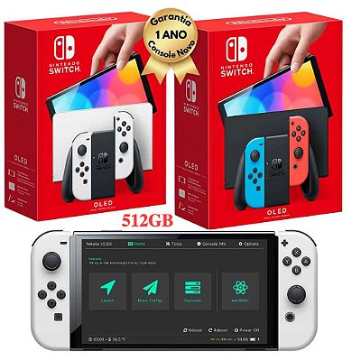 Console Nintendo Switch Oled  Branco - Switch Oled Desbloqueado 128gb