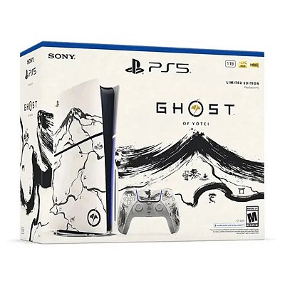 Console Playstation Slim Ghost Of Yotei Black Edition Novo Lacrado - PS5 SLIM