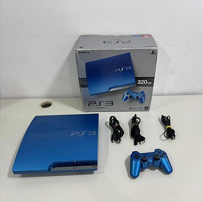 Console Playstation 3 Slim Edição Splash Blue - PS3 SLIM