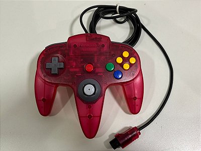 Controle Nintendo 64 Clear Red - Controle 64 (Usado)
