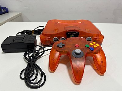 Console Nintendo 64 Série Multi Sabores Tangerina - Nintendo 64 Tangerina Loose
