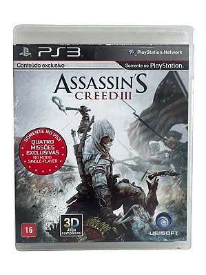 Assassin's Creed 3 PS3 Mídia Física (Usado)