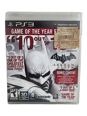 Batman Arkham City Game Of The Year Edition PS3 Mídia Física (Usado)