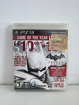 Batman Arkham City Game Of The Year Edition PS3 Mídia Física (Usado)