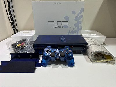 Console Playstation 2 Fat Edição Ocean Blue SCPH-37000 - PS2 FAT