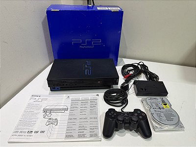 Console Playstation 2 Fat Americano SCPH-30001 - PS2 FAT Moden HDD