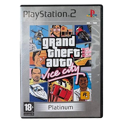 Grand Theft Auto - GTA Vice City Platinum PS2 Original Europeu (Usado)