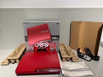 Console Playstation 3 Slim Scarlet Red - PS3 Slim Vermelho