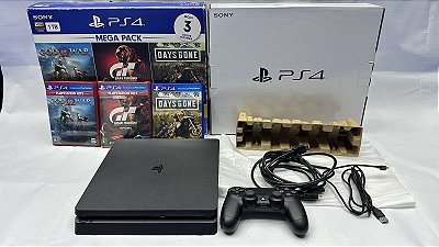 Console Playstation 4 Slim MegaPack 3 Jogos - PS4 Slim 1TB Seminovo
