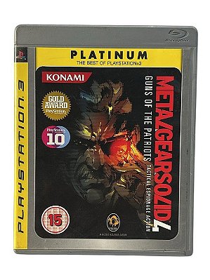 Metal Gear Solid 4 Guns Of The Patriots Platinum Ps3 Midia Fisica (Usado)