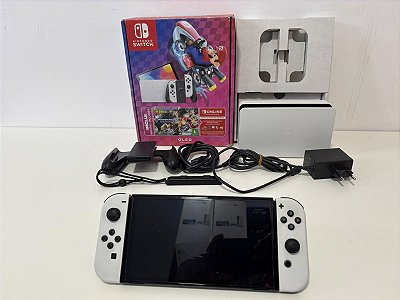 Console Nintendo Switch Oled Branco Desblo 256gb - Switch Oled