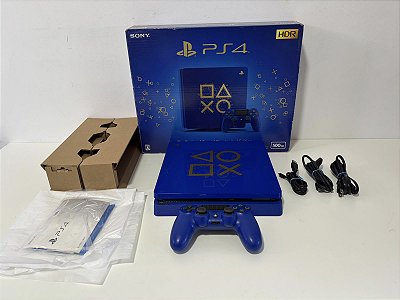 Console Playstation 4 Slim Edição Days Of Play Azul - PS4 Slim 500GB