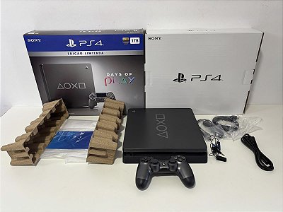 Console Playstation 4 Slim Edição Days Of Play Cinza - PS4 Slim 1TB
