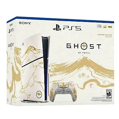 Console Playstation Slim Ghost Of Yotei Gold Edition Novo Lacrado - PS5 SLIM