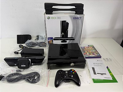 Console Microsoft Xbox 360 Slim Black Piano - Xbox 360 Slim 250gb kinect
