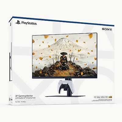 Monitor Gamer de 27” Com Gancho de Carregamento DualSense - Monitor PS5 Americano