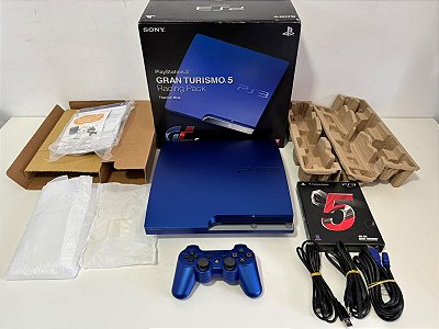 Console PlayStation 3 Slim Ediçâo Gran Turismo 5 Blue - PS3 Slim