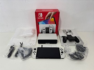 Console Nintendo Switch Oled Branco 64gb Seminovo - Switch Oled