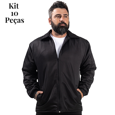Kit 10 jaquetas em Microfibra Masculina Profissional Uniformes