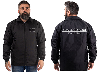 Kit 10 Jaquetas Em Nylon Personalizadas 2 Logos Uniforme