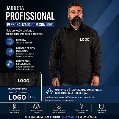 Kit 30 Jaquetas Em Nylon Personalizadas Logo Uniforme