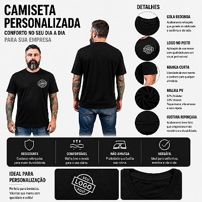 Kit 15 Camisetas Personalizadas Logo