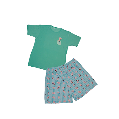 Pijama No Mundo da Lua KIDS Ruanito Verde Bolso - Turmatube