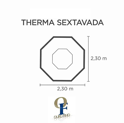 Capa SPA para Banheira Therma Sextavada Ouro Fino