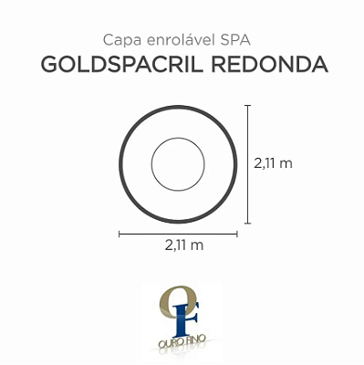 Capa SPA para Banheira Goldspacril Redonda Ouro Fino