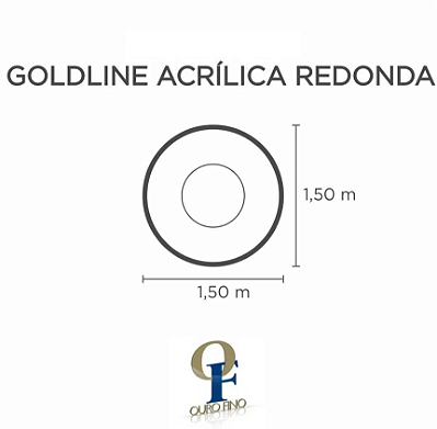 Capa SPA para Banheira Goldline Acrílica Redonda Ouro Fino