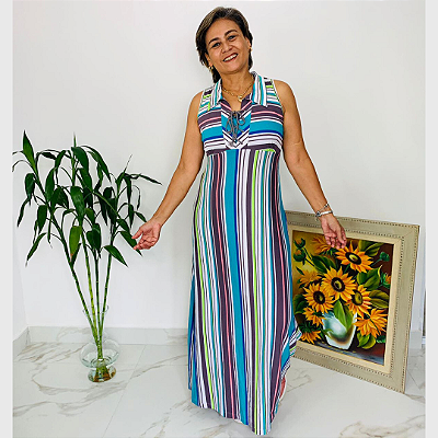 Vestido RAYANE Longo, Novo. A Viscose proporciona conforto e fluidez e visual sofisticado e moderno.