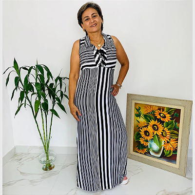 Vestido RAYANE Longo, Novo. A Viscose proporciona conforto e fluidez e visual sofisticado e moderno.