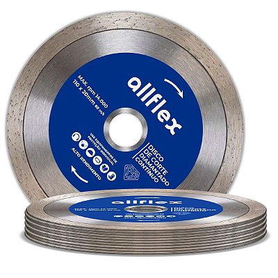 Kit 10 Discos Diamantado allflex Contínuo 110Mx20MM