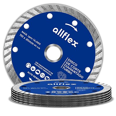 Kit 10 Discos Diamantado allflex Turbo 110MMx20MM