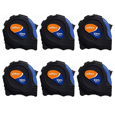Kit6 Trenas allflex Emborrachada Aço 25MMx10M Ponta Imantada