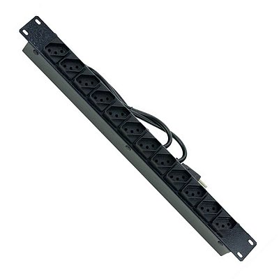 Régua Rack 12 Tomadas Indusat Bivolt 10A