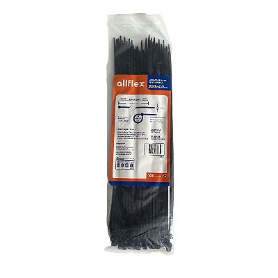 Abraçadeira Nylon Allflex 300x4,0mm Preta Pacote 100 Un