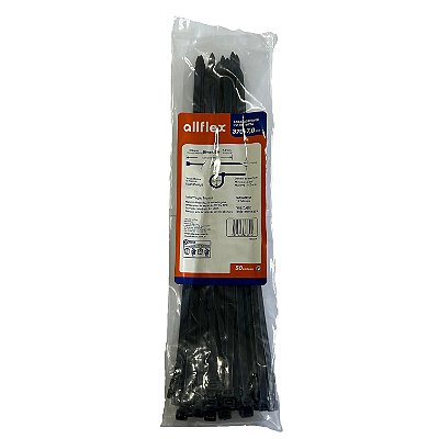 Abraçadeira Nylon Allflex 370x7,0mm Preta Pacote 50 Un