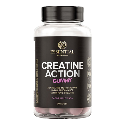 Creatine Action Gummy 60 Gomas - Essential Nutrition