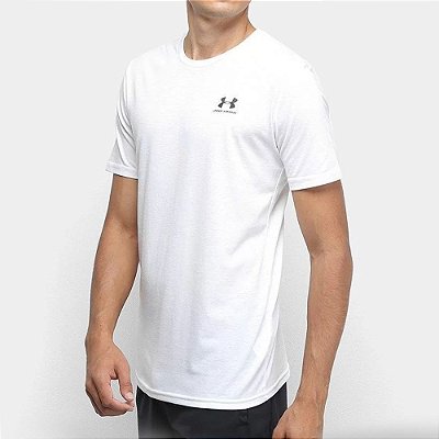 Camiseta Esportiva Sportstyle Lef WHT/BK - Under Armour