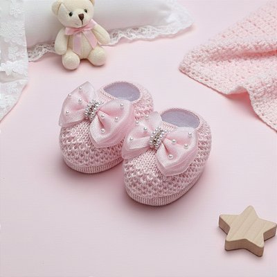 Sapatinho de Tricô Laço Luxo