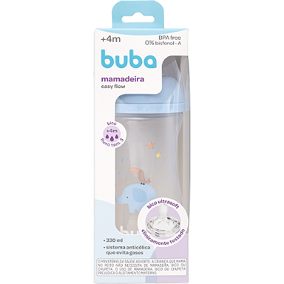 Mamadeira Easy Flow Elefante 270Ml/330Ml Buba