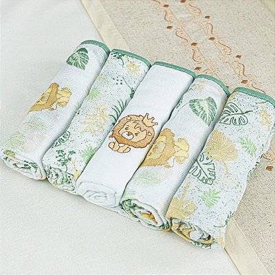 Kit Fraldas com Bainha Safari Dengo 5 Unidades 70x68cm