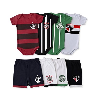 Conjunto Body e Short Time de Futebol